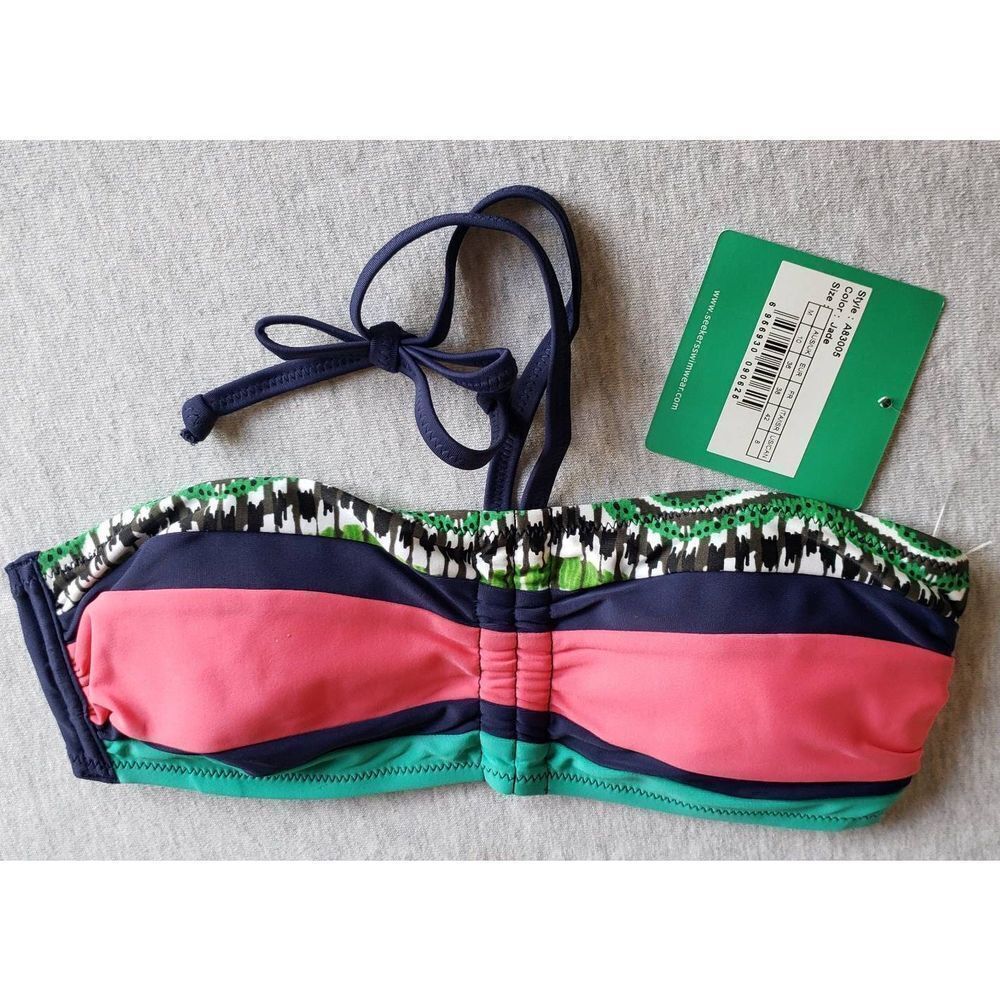 SEEKERS AUSTRALIA JADE BANDEAU BIKINI TOP NWT M/8